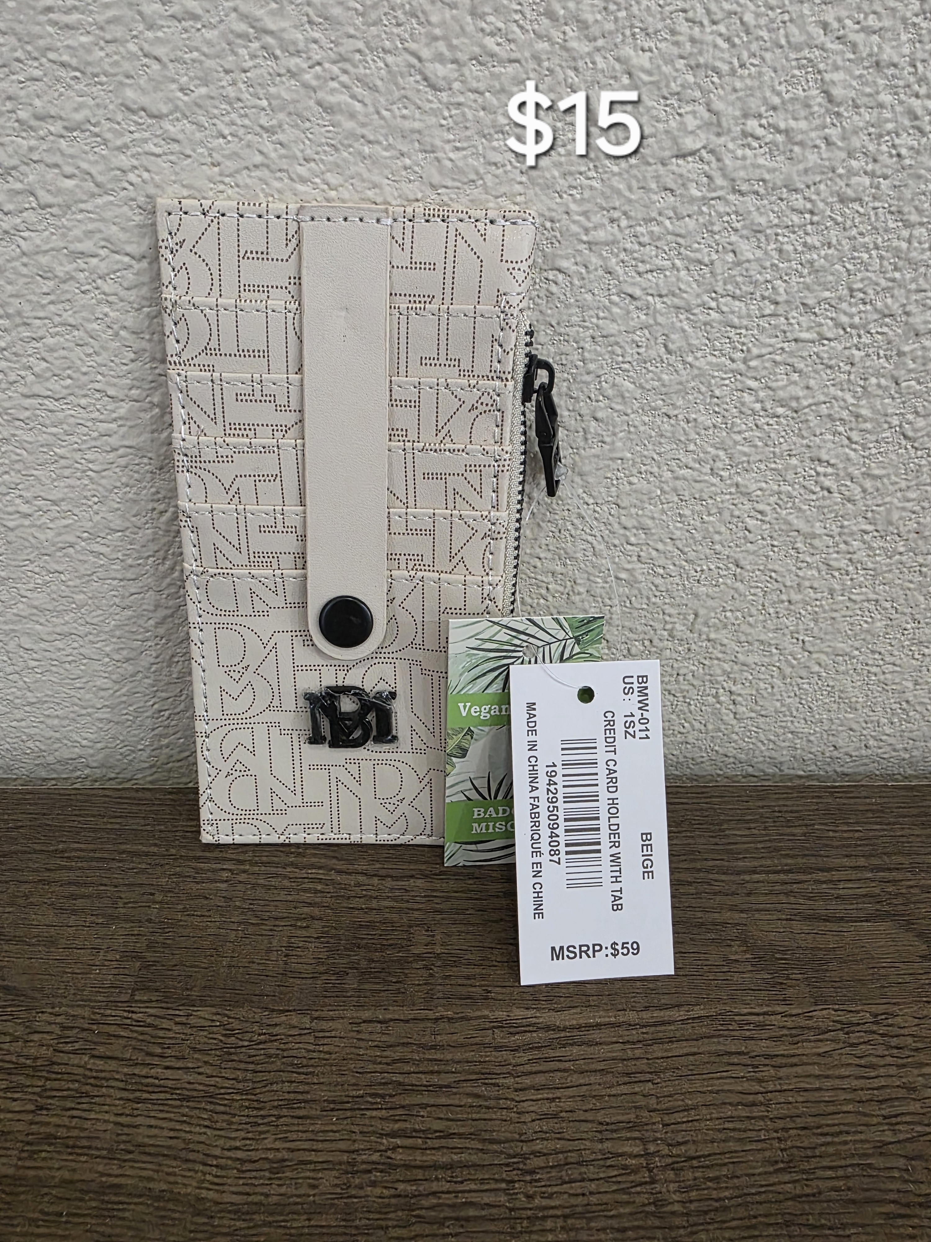 Beige Monogram Card Holder Wallet